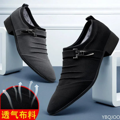 Sapato Masculino em Canvas Premium – Casual Business Elegante, Respirável e Conforto Absoluto