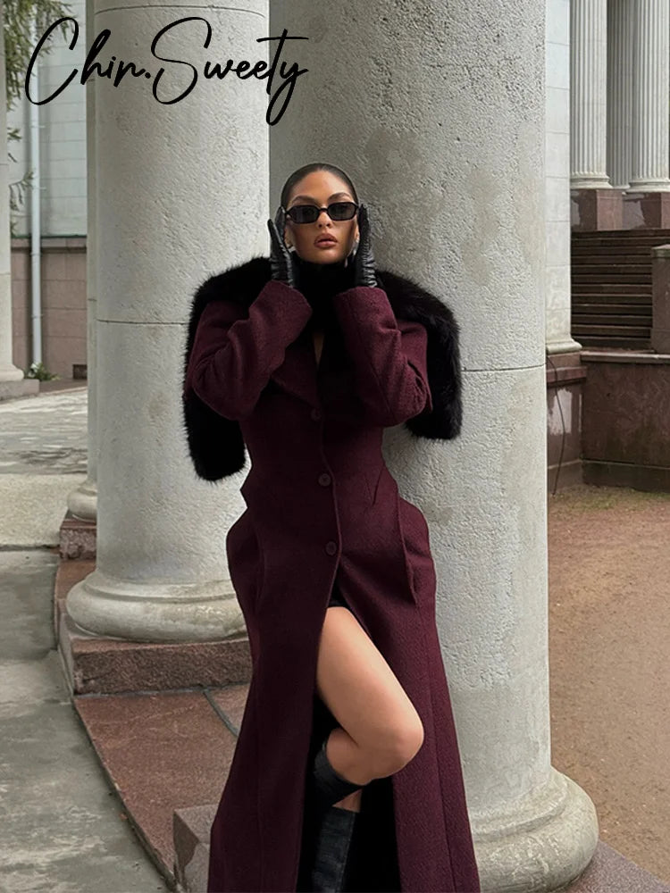 Alto Luxo – Casaco Longo com Caimento Elegante