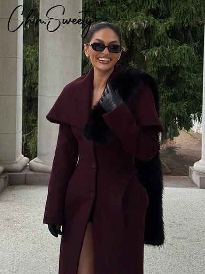 Alto Luxo – Casaco Longo com Caimento Elegante