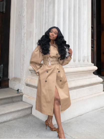 Casaco Feminino com Cinto Duplo – Elegância Casual para 2026