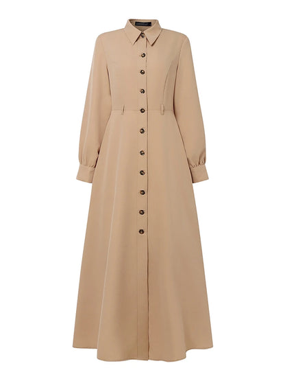 💎 Vestido Longo de Luxo Feminino – Silhueta A-Line com Cinto, Alfaiataria Elegante para a Mulher Executiva Moderna 💎