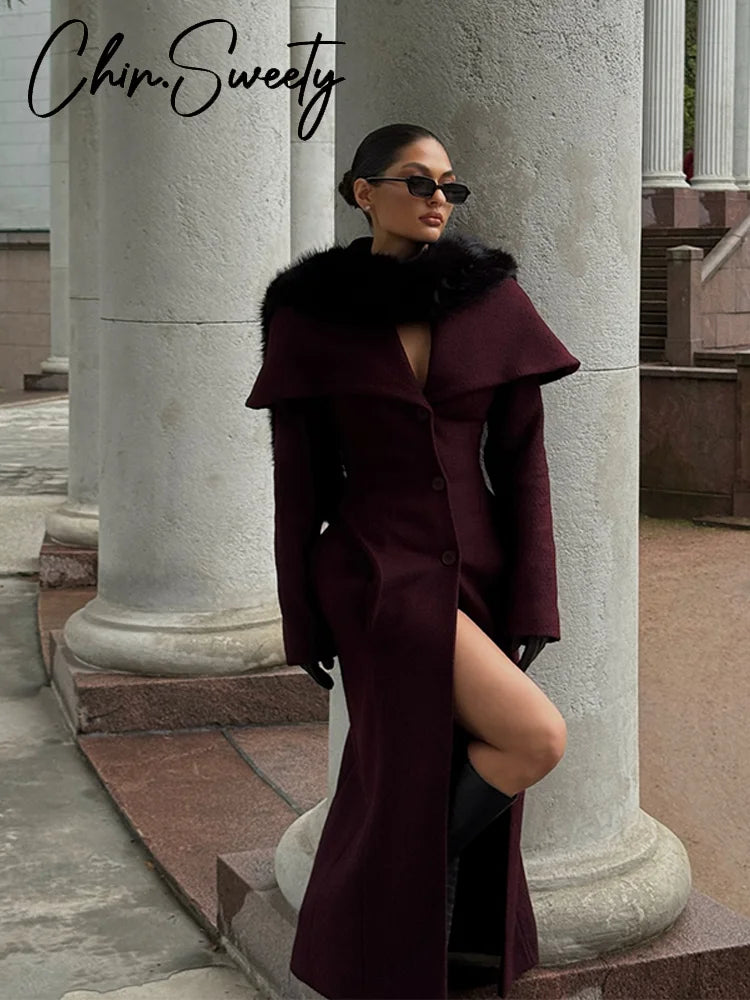 Alto Luxo – Casaco Longo com Caimento Elegante