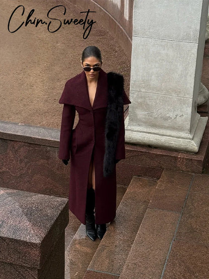 Alto Luxo – Casaco Longo com Caimento Elegante