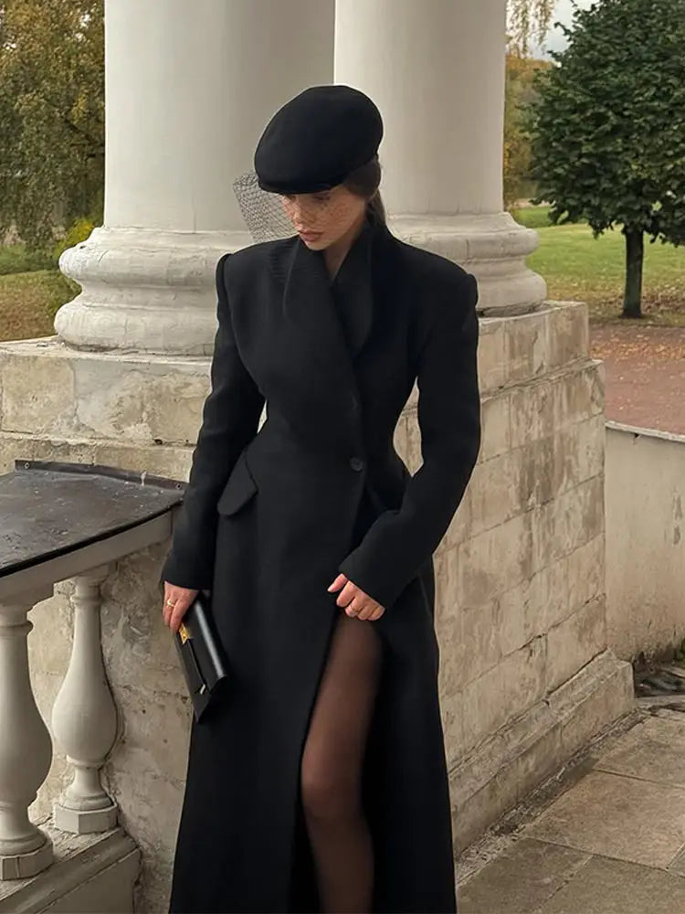 Casaco Feminino Elegante com Botão Único – Estilo Luxuoso 2025