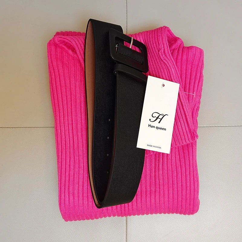 Vestido Midi Gola alta com cinto